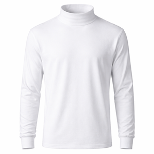 Wholesale Custom <b>Men's</b> Mock <b>Turtle</b> <b>Neck</b> Shirts 100% Cotton - OEM Factory Direct Supplier - Product Image 1