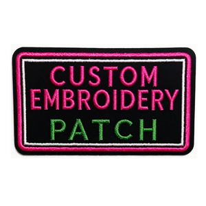 Écusson brodé personnalisé par le fabricant, en tissu tissé, forme ronde, logo 100% entièrement brodé, thermocollant, broderie 3D - Product Image 6