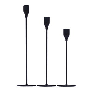 Candelero Cónico de Hierro Fundido Negro Sólido, Hecho a Mano, Duradero, Natural y Único, Bharat Brass Copper Industries, Decoración para el Hogar - Product Image 2