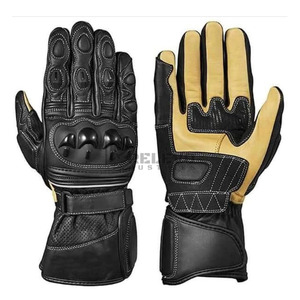Gants de moto ergonomiques en cuir de chèvre, antidérapants, respirants, pour la protection en conduite, vente en gros - Product Image 2