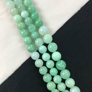 Cuentas Lisas de Crisoprasa 100% Naturales, Certificadas por IGI, Grado AA, de 9mm-11.5mm, Color Verde Fuego, Gemas Vivaaz Jaipur para Joyería - Product Image 5