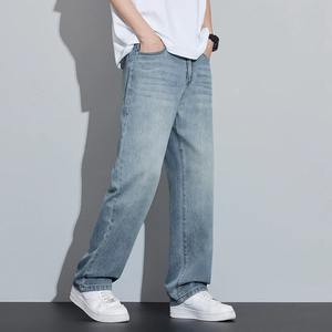 Pantalones Vaqueros Clásicos Negros de Trabajo para Hombre, Ropa de Marca, Jeans Casuales de Negocios para Hombre, Pantalones de Moda Rectos y Elásticos para Hombre - Product Image 4