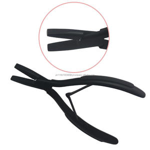 Pince à extensions de cheveux en acier inoxydable de qualité professionnelle, durable, avec micro-perles en silicone |   Outils de connexion pour anneaux de salon Zarnab - Product Image 1