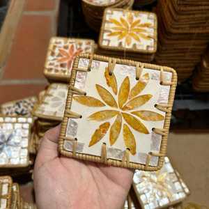 High Quality Handmade <b>Mop</b> Material Eco-Friendly Customizable Classic Design Serving Coasters - Product Image 6