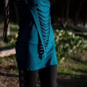 Blusa Bohemia con Diseño Tribal, Corte a Mano, Ajustable, Ligera, para Mujer, Estilo Casual para el Día a Día - Product Image 3