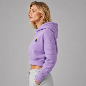 Sudadera Corta para Mujer, con Logotipo Personalizado, de Felpa de Algodón Suave, Transpirable y Cómoda, Estilo Urbano - Product Image 5