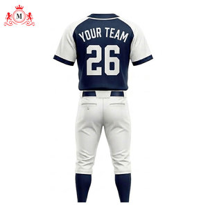 ชุดยูนิฟอร์มเบสบอลชายพร้อมเสื้อเจอร์ซีย์สีน้ำเงินและสีขาวหมายเลข 26 วัสดุโพลีเอสเตอร์ระบายอากาศได้สำหรับผู้ใหญ่ - Product Image 3