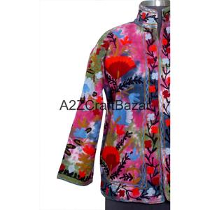 Blouson Bomber Vintage à Motifs Floraux Printemps-Hiver Multi-Saisons 100% Coton Respirant Séchage Rapide Écologique Design Dessiné à la Main - Product Image 2