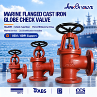Vanne à soupape d'angle marine en fonte à bride, actionnée par volant, pour la coupure des conduites de navires, vanne marine manuelle, vanne à soupape d'angle