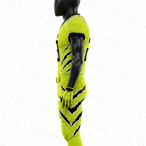 Wholesale American Football Apparel Custom Full Sublimation Football Uniforms High Elastic <b>Padded</b> Football Pants and Jersey Set - Product Image 2