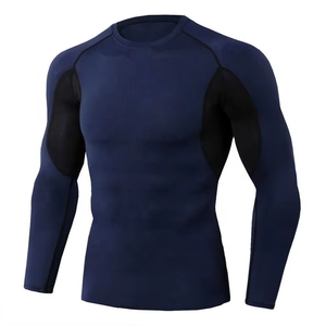 Unisex Full Sleeve Rash Guard <b>Compression</b> <b>Shirt</b> Quick Dry Polyester Sportswear Fitness Training Top <b>Black</b> UPF50+ Anti-Bacterial - Product Image 4