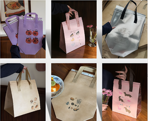 Sac isotherme promotionnel jetable en non-tissé avec feuille d'aluminium pour plats et boissons à emporter, recyclable et isotherme - Product Image 5