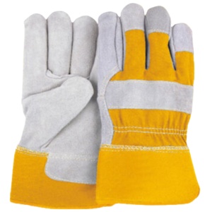 Guantes de Seguridad Industriales y de Construcción, de Cuero Vacuno Dividido, Transpirables, Duraderos, Resistentes a Vibraciones y Antiestáticos - Product Image 1