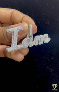 Luxury " IAM " Pendant Hip Hop Necklace Personalized Jewelry Wholesale Manufacturer Supplier - Product Image 2