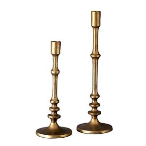 โลหะอลูมิเนียมชุบทองที่ขายดีที่สุดเชิงเทียนตกแต่งงานแต่งงานการออกแบบใหม่ยืนเทียน - Product Image 1