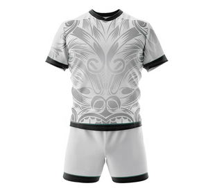 ชุดรักบี้คุณภาพสูงสำหรับผู้ชาย ออกแบบเองได้ เสื้อเจอร์ซีย์และกางเกงขาสั้นเย็บอย่างดี สวมใส่สบาย ระบายอากาศได้ดี ชุดกีฬาประสิทธิภาพสูง - Product Image 3