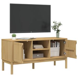 Supporto TV legno di pino solido FLORO cera marrone 44.9 "x 16.9" x 21.7" - Product Image 4