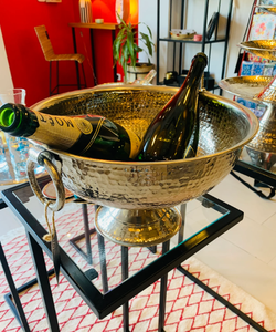 Porte-bouteille tendance de qualité supérieure en argent antique pour hôtels, avec logo personnalisé et fonction de refroidissement - Product Image 2