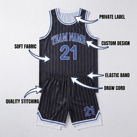 Maillot de basket-ball pour équipe masculine, uniforme de haute qualité, édition classique, réversible, vêtements de sport brodés