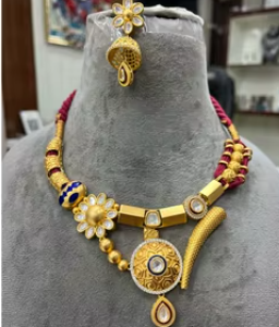 ชุดสร้อยคอสง่างามแบบชนเผ่าชุดจี้มงกุฎโบราณสร้อยคอมรดกทองชุดเครื่องประดับ Vibes แบบดั้งเดิมการหมั้นงานแต่งงาน - Product Image 2