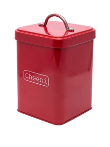 Boîte de rangement de cuisine moderne en métal rouge |   Conteneur de stockage alimentaire avec couvercle - Product Image 5