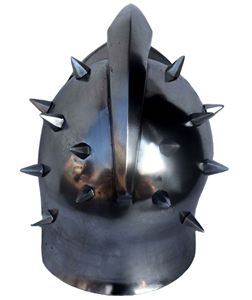 Casque de gladiateur Maximus fait main, masque style MF Doom, armure romaine médiévale, métal plaqué noir pour reconstitution historique, Halloween, cosplay - Product Image 2