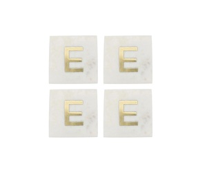 Stylish Design <b>Marble</b> <b>Coaster</b> With Brass Strip Stone <b>Coaster</b> With Brass Mats & Pads At very low factory Price - Product Image 1
