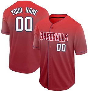 Maillot de baseball personnalisé avec logo d'équipe, séchage rapide, respirant, boutonné, vêtements de sport athlétiques pour les matchs de ligue - Product Image 1