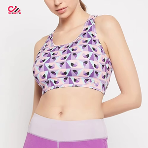 Sujetador deportivo reversible con estampado de descarga, personalizable, de alto soporte, ecológico, para gimnasio, yoga y fitness - Product Image 1