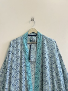 Robe en soie indienne pour femmes, style vintage, robe kimono en soie - Product Image 2