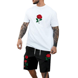 Summer Men <b>Set</b> Short Sleeve T-shirt Shorts <b>Sets</b> <b>2</b> <b>Pieces</b> Custom Casual Summer <b>Set</b> Men's Wear Men's Shirt <b>Sets</b> - Product Image 2