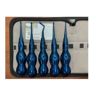Ensemble d'élévateurs dentaires à succès en acier inoxydable bleu, élévateurs radiaux et dentelés pour l'extraction dentaire - Product Image 3