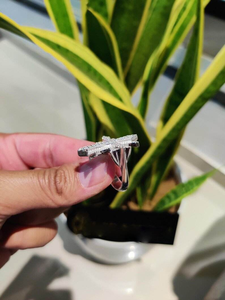 <b>Silver</b> Moissanite T Bar <b>Ring</b> Elegant Luxury Jewellery For <b>Men</b> Fashion Statement <b>Ring</b> Wedding Gift And Everyday Style - Product Image 6