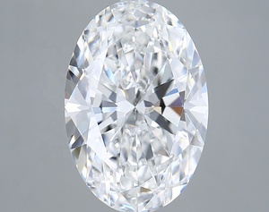 Diamant ovale de 5,00 carats, pureté éclatante, cultivé en laboratoire CVD, certifié IGI, couleur D, clarté VVS2, pour la création de bijoux - Product Image 1