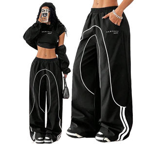 Conjunto Casual de 3 Piezas para Mujer: Sudadera con Cremallera Oversize y Pantalones Jogger, Chándal Holgado Cortavientos para Mujer - Product Image 1