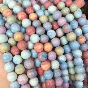 ลูกปัดพลอยแบล็คออนิกซ์สีรุ้งธรรมชาติ ชุบทองคำสีกุหลาบ รูปทรงกลมเรียบ ขนาด 15 นิ้ว สำหรับทำเครื่องประดับ แหวน ขายส่ง - Product Image 4