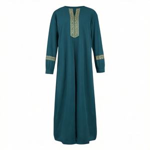 Robe de prière personnalisée de qualité supérieure, couleur au choix, abayas deux pièces pour femmes musulmanes, broderie modeste, écologique et respirante - Product Image 1