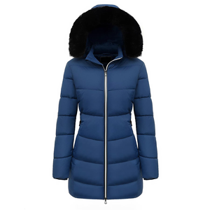Unisex Stand Collar Puffer <b>Jacket</b> Windproof Zipper Casual Winter Coat Solid Olive <b>Brown</b> Front Logo Quick Dry Fleece Lining Nylon - Product Image 4