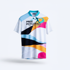 Customizable Pickleball Mens' Modern Polo Shirt <b>Athletic</b> Design court games team jersey Quick Dry breathable Activewear OEM ODM - Product Image 1