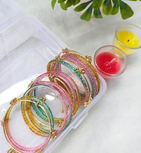 Viral 2026 Trendy High Quality <b>Glass</b> Kashmiri Jhumki Shining Ghungroo <b>Bangles</b> Wedding Party Wear Ecofriendly Multi Colors - Product Image 5