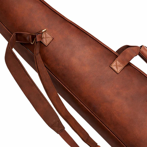 Sac à fusil en cuir unisexe à vendre, pour le tir en plein air, emballage personnalisé, matériau en cuir véritable. - Product Image 5
