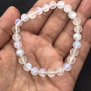 Rainbow Moonstone & <b>Lapis</b> <b>Lazuli</b> Silver Charm Bracelet Luxury Jewelry for Women Anniversary Gift Wholesale Available - Product Image 2