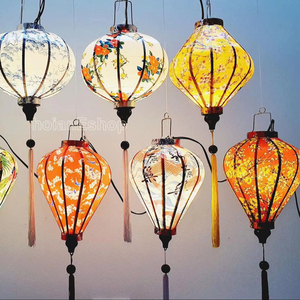 Custom OEM <b>Silk</b> Lanterns Vietnam Bamboo Frame <b>Silk</b> Lanterns Decorative <b>Silk</b> Lanterns For Home Garden Decoration - Product Image 2