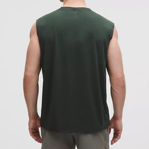 Camiseta sin mangas transpirable de secado rápido para uso exterior, venta al por mayor, precio bajo, ropa deportiva sin mangas para hombre, camiseta sin mangas de color liso, varios tamaños - Product Image 4