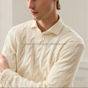 New <b>Men</b> Lazy Loose Fit Long Sleeve Solid Pullovers Winter <b>Turtleneck</b> Cable Knit Anti-Wrinkle Wool/Acrylic <b>Sweater</b> - Product Image 2