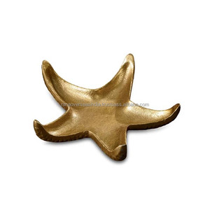 Tazón en Forma de Estrella de Mar de Aluminio Chapado en Oro, Superventas, Elegante y Funcional para Guardar Frutos Secos, Frutas y Dulces - Product Image 6