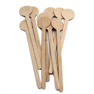 Agitadores de café de madera desechables ecológicos con logo personalizado, palitos de madera biodegradables para bebidas calientes, té, leche, jugo. - Product Image 1