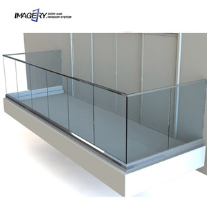 Lan can kính cường lực hàng rào tấm kính không khung lan can lan can nhôm hệ thống hồ sơ - Product Image 3