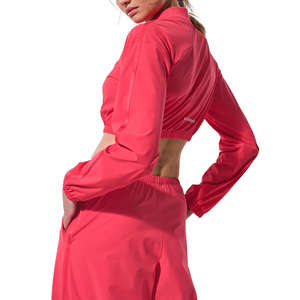 Conjunto de Pantalón Ancho y Chaqueta Corta con Cierre para Mujer, Conjunto de 2 Piezas, Ropa Deportiva Ligera y Elástica, Conjunto de Verano, Personalizado, OEM, Venta al Por Mayor - Product Image 2