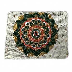 Bolso de Mensajero de Algodón Bordado a Mano de Estilo Bohemio Indio para Mujer, Bolso de Mano Pequeño con Cuentas para la Noche - Product Image 1